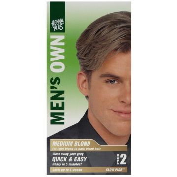 HENNA PLUS MEN'S OWN MEDIUM BLOND HAARKLEURING PAK 1 STUK
