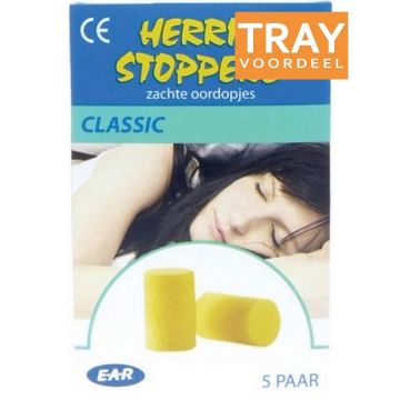 EAR HERRIESTOPPERS ZACHTE OORDOPJES CLASSIC TRAY 6 X 5 PAAR
