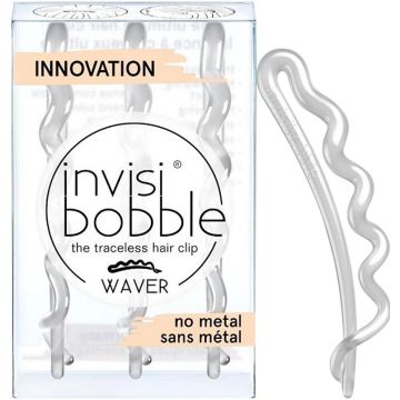 INVISIBOBBLE WAVER (INVISIBOBBLE) WAVER THE TRACELESS HAIR CLIP CRYSTAL CLEAR 3 STUKS