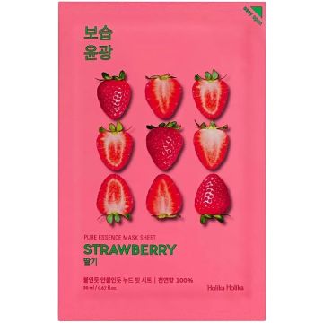 HOLIKA HOLIKA PURE ESSENCE (HOLIKA HOLIKA) PURE ESSENCE MASK SHEET STRAWBERRY GEZICHTSMASKER ZAKJE 20 ML
