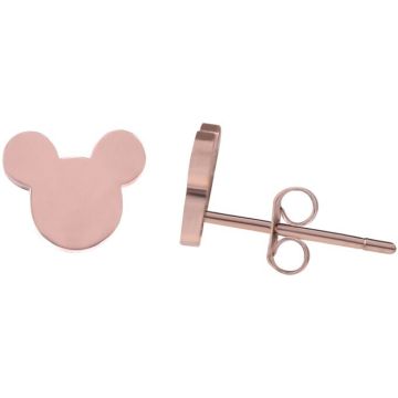 TROLI ROSEGOUDKLEURIGE KLEURIGE MICKEY MOUSE OORKNOPJES 1 PAAR