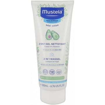 MUSTELA BEBE LICHAAM EN HAAR 2 IN 1 WASGEL TUBE 200 ML