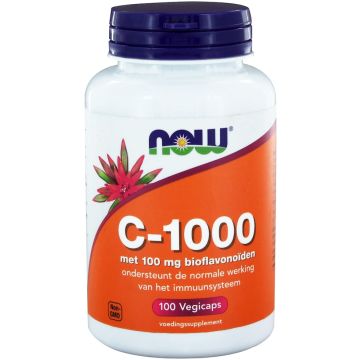 NOW C-1000 CAPS MET 100 MG BIOFLAVONOIDEN CAPSULES POT 100 STUKS