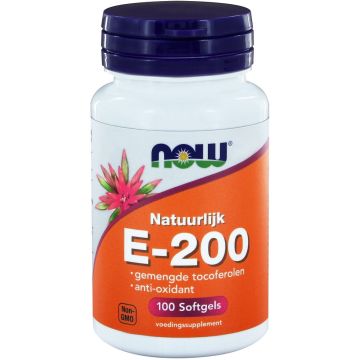 NOW NATUURLIJK E-200 SOFTGELS POT 100 STUKS