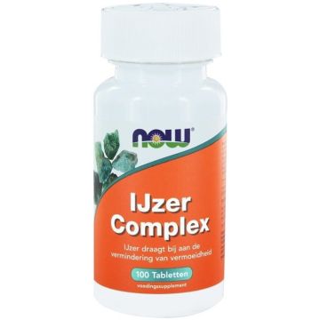 NOW IJZER COMPLEX TABLETTEN POT 100 STUKS