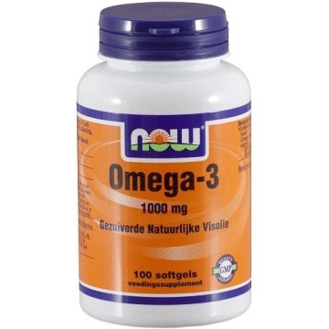 NOW OMEGA-3 1000 MG SOFTGELS POT 100 STUKS