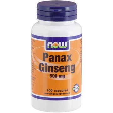 NOW PANAX GINSENG 500 MG CAPSULES POT 100 STUKS