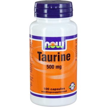 NOW TAURINE 500 MG CAPSULES POT 100 STUKS