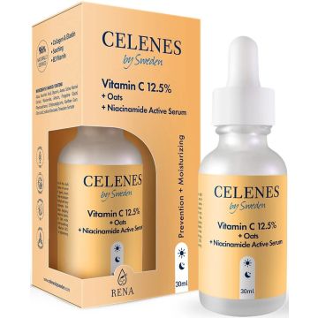 CELENES RENA VITAMINE C 12,5% + OATS + NIACINAMIDE ACTIVE SERUM GEZICHTSSERUM 30 ML
