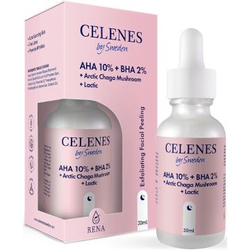 CELENES RENA AHA 10% + BHA 2% + ARCTIC CHAGA MUSHROOM + LACTIC GEZICHTSSERUM 30 ML