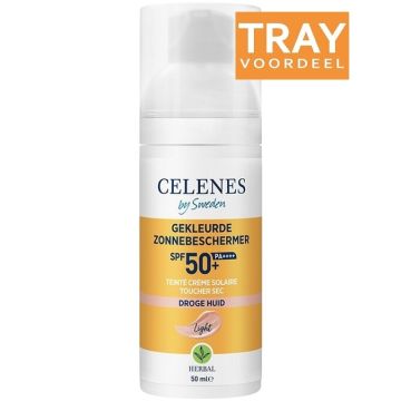 CELENES HERBAL SPF 50+ DROGE HUID LIGHT GEKLEURDE ZONNEBRANDCREME 50 ML