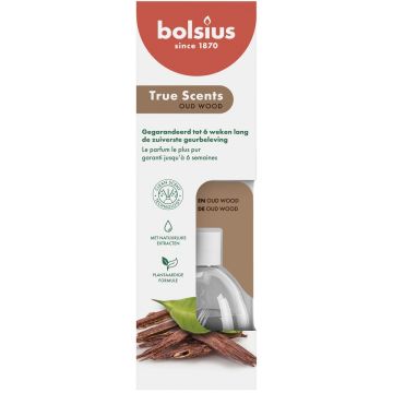 BOLSIUS TRUE SCENTS OUD WOOD GEURSTOKJES 60 ML
