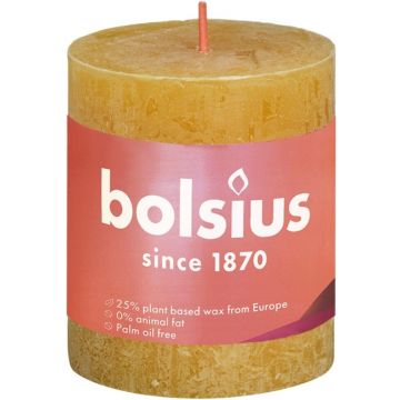 BOLSIUS RUSTIEK (BOLSIUS) RUSTIEK HONEYCOMB YELLOW 80/68 STOMPKAARS 1 STUK