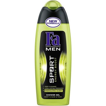 FA MEN SPORT ENERGY BOOST (FA) SPORT ENERGY BOOST BODY & HAIR DOUCHEGEL FLACON 250 ML