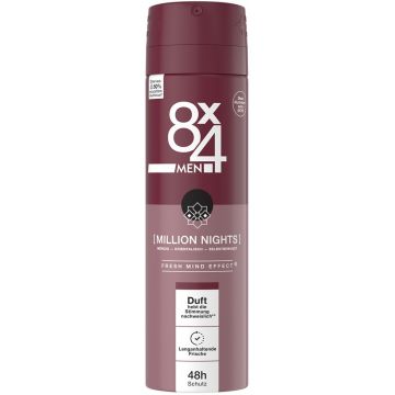 8X4 MEN MILLION NIGHTS DEODORANT SPRAY SPUITBUS 150 ML