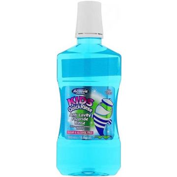 ACTIVE ORAL CARE KIDS QUICK RINSE ANTI CAVITY FLUORIDE MOUTHWASH MONDWATER FLACON 500 ML