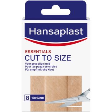 HANSAPLAST ESSENTIALS (HANSAPLAST) ESSENTIALS 8 X 10CM CUT TO SIZE PLEISTERS PAKJE 8 STUKS