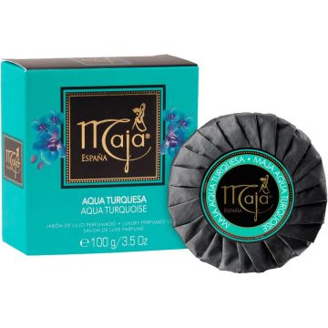 MAJA AQUA TURQUESA (MAJA) AQUA TURQUESA LUXURY PERFUMED SOAP ZEEP DOOSJE 100 GRAM
