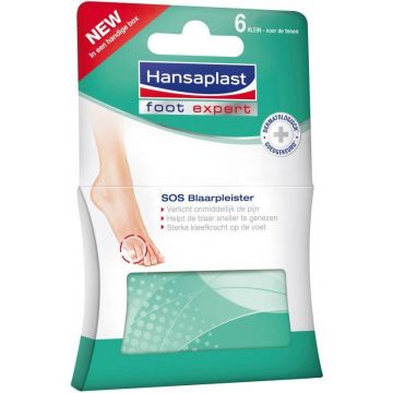 HANSAPLAST FOOT EXPERT (HANSAPLAST) FOOT EXPERT SOS BLAARPLEISTER PAKJE 6 STUKS