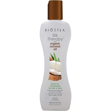 BIOSILK SILK THERAPY ORGANIC COCONUT OIL LEAVE-IN TREATMENT FLACON 167 ML