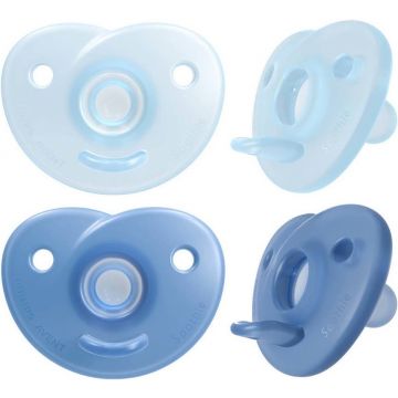 PHILIPS AVENT SOOTHIE 0-6 MAANDEN BLAUW FOPSPEEN 2 STUKS