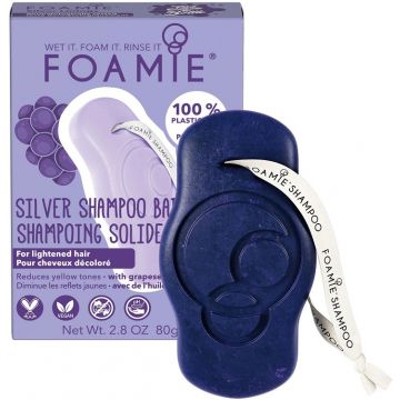 FOAMIE SILVER SHAMPOO BAR FOR LIGHTENED HAIR 80 GRAM