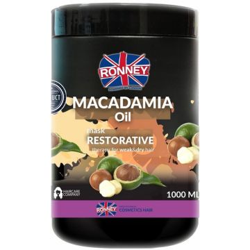 RONNEY MACADAMIA OIL RESTORATIVE MASK HAARMASKER 1000 ML
