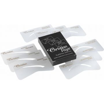 CHRISTIAN FAYE EYEBROW DRAMATIC/EXOTIC/GLAMOROUS STENCIL SET 1 STUK