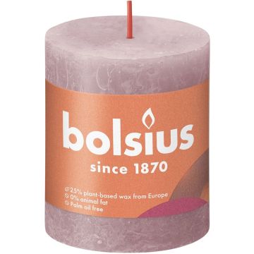 BOLSIUS RUSTIEK (BOLSIUS) RUSTIEK ASH ROSE 80/68 STOMPKAARS 1 STUK