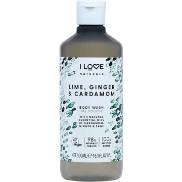 I LOVE NATURALS LIME GINGER & CARDAMOM BODY WASH DOUCHEGEL 500 ML