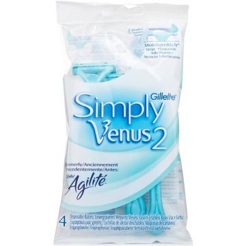 GILLETTE SIMPLY VENUS 2 WEGWERPMESJES PAK 4 STUKS