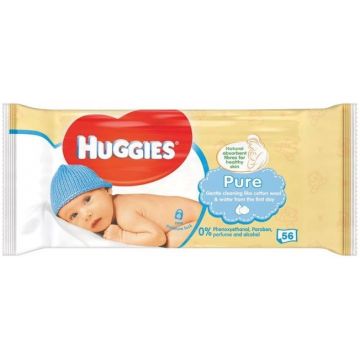 HUGGIES PURE (HUGGIES) PURE BABYDOEKJES PAK 56 STUKS