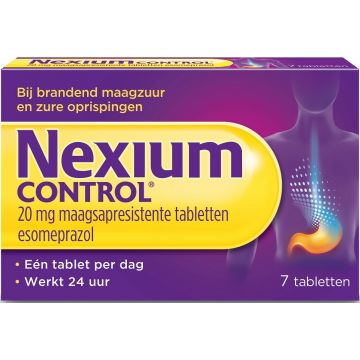 NEXIUM CONTROL BIJ BRANDEND MAAGZUUR TABLETTEN DOOSJE 7 STUKS