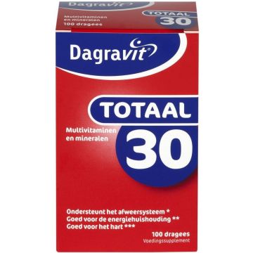 DAGRAVIT TOTAAL 30 (DAGRAVIT) TOTAAL 30 DRAGEES VOEDINGSSUPPLEMENT POT 100 STUKS
