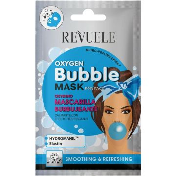 REVUELE OXYGEN BUBBLE (REVUELE) OXYGEN BUBBLE SMOOTHING & REFRESHING FACIAL MASK GEZICHTSMASKER ZAKJE 15 ML