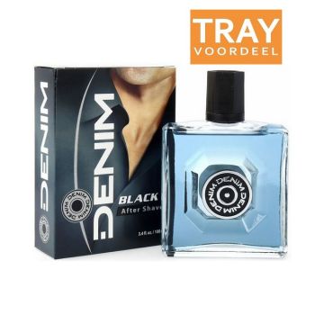 DENIM BLACK AFTERSHAVE TRAY 6 X 100 ML