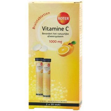 ROTER VITAMINE C SINAS-ABRIKOOSSMAAK BRUISTABLETTEN KOKER 40 STUKS