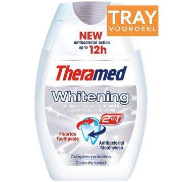 THERAMED WHITENING 2 IN 1 TANDSPOELING 12 X 75 ML