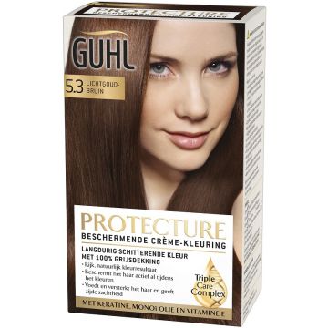 GUHL BESCHERMENDE CREME-KLEURING (GUHL) PROTECTURE 5.3 LICHTGOUDBRUIN HAARVERF PAK 1 STUK