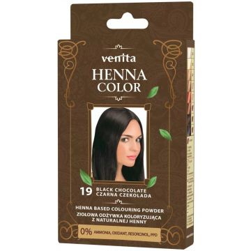 VENITA HENNA COLOR (VENITA) HENNA COLOR 19 BLACK CHOCOLATE HAARVERF DOOSJE 25 GRAM