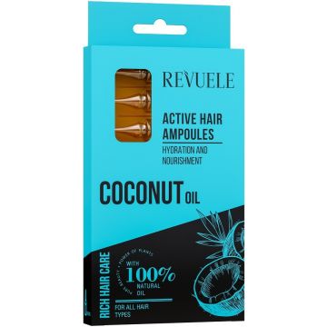 REVUELE COCONUT OIL (REVUELE) COCONUT OIL ACTIVE HAIR AMPULLEN DOOSJE 8 X 5 ML