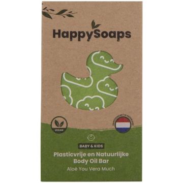 HAPPYSOAPS ALOE YOU VERA MUCH BABY OIL BAR BABY OLIE DOOSJE 60 GRAM