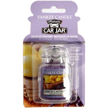 YANKEE CANDLE LEMON LAVENDER CAR JAR AUTO LUCHTVERFRISSER PAK 30 GRAM