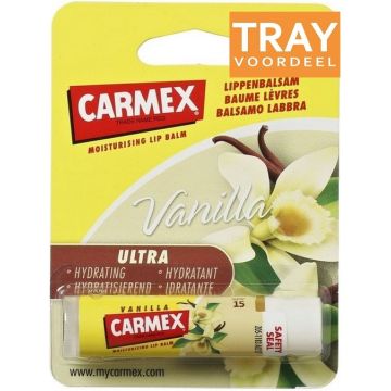 CARMEX VANILLA MOISTURIZING LIP BALM LIPPENBALSEM 12 X 4 GRAM
