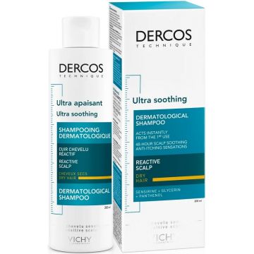 VICHY DERCOS TECHNIQUE ULTRA SOOTHING DRY HAIR SHAMPOO FLACON 200 ML