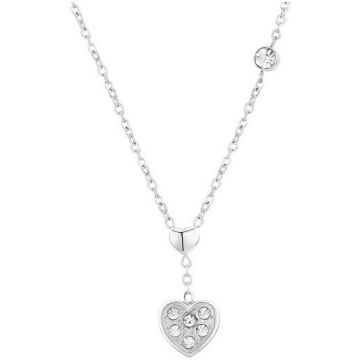 TROLI ROMANTIC STEEL NECKLACE WITH CRYSTALS VSN028S