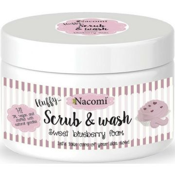 NACOMI SCRUB & WASH SWEET BLUEBERRY FOAM POT 180 ML