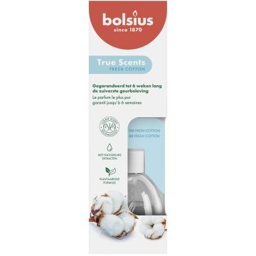 BOLSIUS TRUE SCENTS FRESH COTTON GEURSTOKJES 60 ML