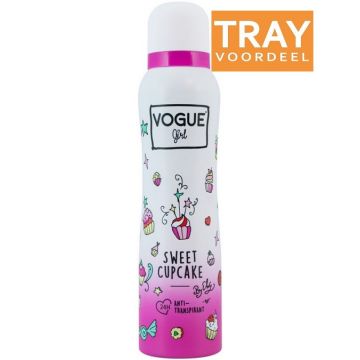 VOGUE GIRL SWEET CUPCAKE DEODORANT SPRAY TRAY 6 X 150 ML