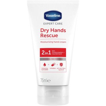 VASELINE EXPERT CARE (VASELINE) EXPERT CARE DRY HANDS RESCUE HAND CREAM HANDCREME TUBE 75 ML